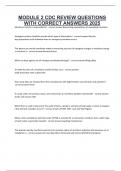MODULE 2 CDC REVIEW QUESTIONS WITH CORRECT ANSWERS 2025