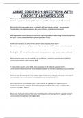 AMMO CDC EOC 1 QUESTIONS WITH CORRECT ANSWERS 2025