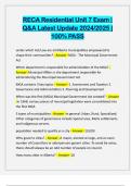 RECA Residential Unit 7 Exam &vert; Q&A Latest Update 2024&sol;2025 &vert; 100&percnt; PASS