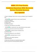 KNES 372 Final Exams   Combined Questions With Reviewed  Correct Detailed Answers   New Update&excl;&excl; 