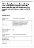 NGWA - Study Questions - General Drilling Exam &vert;2025 Update&vert;Complete Frequently Tested Questions And Verified Answers&vert;100&percnt; Accurate Answers &vert; Already Graded A&plus;&vert;Get it right&excl;&excl;