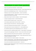 Electrolysis & Laser Exam questions and Answers