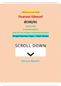 Official summer 2024 Pearson Edexcel 8CH0&sol;01 GCE AS Level In Chemistry &lpar;8CH0&rpar; Paper 01&colon; Core Inorganic and Physical Chemistry Merged Question Paper &plus; Mark Scheme