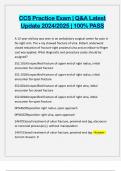 CCS Practice Exam &vert; Q&A Latest Update 2024&sol;2025 &vert; 100&percnt; PASS
