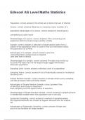 Edexcel AS Level Maths Statistics exam with correct answers 2024 Graded A&plus; 