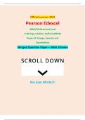 Official summer 2024 Pearson Edexcel 9BN0&sol;02 Advanced Level In Biology A Salters Nuffield &lpar;9BN0&rpar; Paper 02&colon; Energy&comma; Exercise and Coordination Merged Question Paper &plus; Mark Scheme