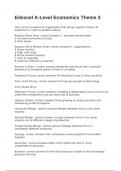 Edexcel A-Level Economics Theme 3 exam with correct answers 2024