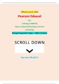 Official summer 2024 Pearson Edexcel GCE In Biology B (9BI0/02) Paper 2: Advanced Physiology, Evolution and Ecology Merged Question Paper + Mark Scheme