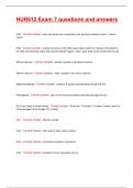 NUR612 Exam 7 questions and answers