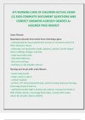 ATI NURSING CARE OF CHILDREN ACTUAL EXAM  &lpar;1&rpar; 2025 COMPLETE DOCUMENT QUESTIONS AND  CORRECT ANSWERS ALREADY GRADED A&plus;  ASSURED PASS NEWEST