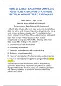 NBME 30 LATEST EXAM WITH COMPLETE QUESTIONS AND CORRECT ANSWERS RATED A&plus; WITH DETAILED RATIONALES