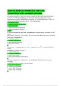Science Medicine Obstetrics OB exam 1&semi;Questions with complete answers