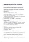 Pearson Edexcel GCSE Business exam with correct answers Graded A&plus; 2025