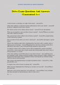 Drive Exam Questions And Answers &lpar;Guaranteed A&plus;&rpar;
