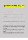 Intermediate Epidemiology Review Exam Questions And Answers &lpar;Guaranteed A&plus;&rpar;