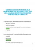 WGU D050 HISTORY OF HEALTHCARE IN AMERICA EXAM - WGU D050 EXAM &lpar;Latest 2024&sol; 2025 Update&rpar; Questions and Verified Answers&vert; 100&percnt; Correct&vert; Grade A
