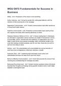 WGU D072 Fundamentals for Success in Business Q&A
