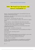 FINC 306 Final Exam Questions And Answers &lpar;Guaranteed A&plus;&rpar;