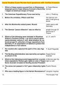 Social Studies Exam Review-hard questions with Verified Answers