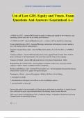 Uni of Law GDL Equity and Trusts&period; Exam Questions And Answers &lpar;Guaranteed A&plus;&rpar;