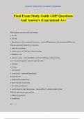 Final Exam Study Guide GHP Questions And Answers &lpar;Guaranteed A&plus;&rpar;