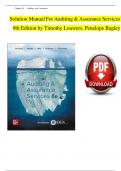 Solution Manual For Louwers&comma; Auditing and Assurance Services 9th Edition&comma; Verified Chapters 1 - 12&comma; Complete Newest Version