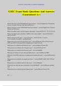 GSEC Exam Study Questions And Answers &lpar;Guaranteed A&plus;&rpar;