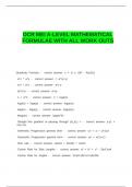 OCR MEI A-LEVEL MATHEMATICAL FORMULAE WITH ALL WORK OUTS&period;