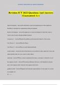 Revision ICT 2622 Questions And Answers &lpar;Guaranteed A&plus;&rpar;