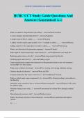 IICRC CCT Study Guide Questions And Answers &lpar;Guaranteed A&plus;&rpar;