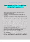 IICRC RRT Exam Study Guide Questions And Answers &lpar;Guaranteed A&plus;&rpar;