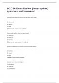 NCCSA Exam Review &lpar;latest update&rpar; questions well answered