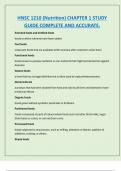 HNSC 1210 &lpar;Nutrition&rpar; CHAPTER 1 STUDY  GUIDE COMPLETE AND ACCURATE