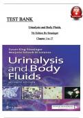 TEST BANK For Urinalysis and Body Fluids&comma; 7th Edition by Strasinger &vert; Verified Chapters 1 - 17 &vert; Complete Newest Version ISBN&colon;9780803675827