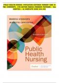 TEST BANK- public health nursing&colon; Population-Centered Health Care in the Community 11th edition &lpar;Stanhope&comma;2024&vert;25&rpar;&comma; Latest Edition &vert;&vert; All Chapters &vert;ULTIMATE GUIDE A&plus;