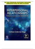 TEST BANK For Interpersonal Relationships Professional Communication Skills for Nurses 9th Edition by Elizabeth Arnold, Kathleen Boggs