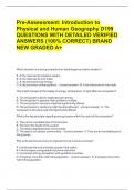 Pre-Assessment Introduction to Physical and Human Geography D199 QUESTIONS WITH DETAILED VERIFIED ANSWERS &lpar;100- CORRECT&rpar; BRAND NEW GRADED A&plus;&period;pdf