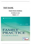 TEST BANKS For Family Practice Guidelines&comma; 6th Edition by Jill C&period; Cash&semi; Cheryl A&period; Glass&comma; Verified Chapters 1 - 23&comma; Complete Newest Version ISBN&colon;9780826173546
