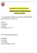 Straighterline - Bio 101 Final Exam Questions with Verified Answers Grade A&plus; Guarantee