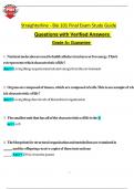 Straighterline - Bio 101 Final Exam Study Guide Questions with Verified Answers Grade A&plus; Guarantee