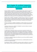 Sub chapter B certified inspection mechanics questions solved 100&percnt; correct&excl;&excl;&excl;