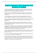 Engine Inspection Tests Questions And Answers A&plus; Graded