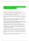 CEOE OSAT - Business Education Exam Questions and Answers