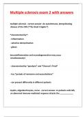 Multiple sclerosis exam 2 with answers 