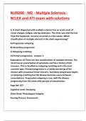 Multiple sclerosis exam bundle with verified answers