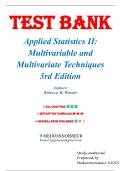 Applied Statistics II&colon; Multivariable and Multivariate Techniques&comma; 3rd Edition &ndash; Rebecca M&period; Warner &ndash; Complete Test Bank with Multiple Choice&comma; True&sol;False&comma; and Essay Questions &lpar;Chapters 1&ndash;18&rpar;