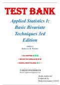 Applied Statistics I&colon; Basic Bivariate Techniques&comma; 3rd Edition &ndash; Rebecca M&period; Warner &ndash; Complete Test Bank with Answers &lpar;Chapters 1&ndash;18&comma; Multiple Choice&comma; True&sol;False & Essay&rpar;