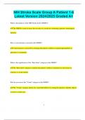 NIH Stroke Scale Group A Patient 1-6 Latest Version 2024&sol;2025 Graded A&plus;