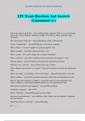 LPC Exam Questions And Answers &lpar;Guaranteed A&plus;&rpar;