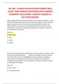 AIC 300 - CLAIMS IN AN EVOLVING WORLD REAL  LATEST AND VERIFIED QUESTIONS WITH CORRECT  ELABORATE SOLUTIONS&vert; ALREADY GRADED A&vert;  ACE YOUR GRADES&period;
